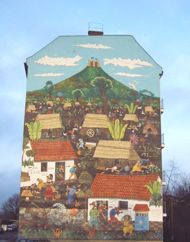 sandinistisches Wandgemlde in Berlin-Lichtenberg