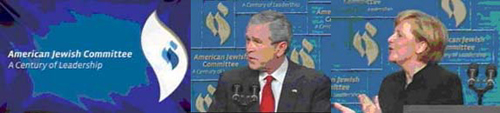 George W. Busch - Angela Merkel - 4. Mai 2006, Washington (DC): Bei der 100-Jahre-Gala des Amerikanisch-Jdischen Komitees