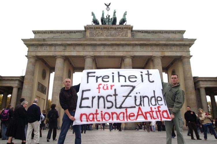 Freiheit fr Ernst Zndel - Detlef Nolde und Peter Tpfer - nationale Antifa